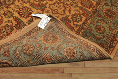6x9 Gold, Turquoise, Rust Color Hand Knotted Oushak Wool Traditional Oriental Rug