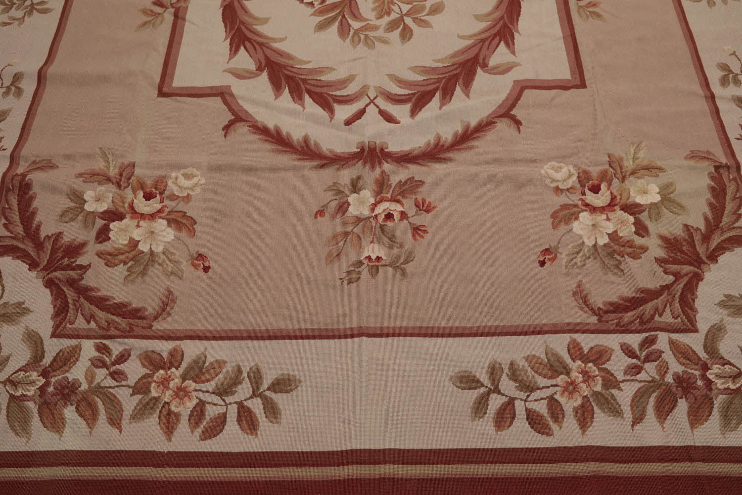 8x10 Taupe, Rust, Brown Color Hand Woven All-Over 100% Wool Traditional Oriental Rug