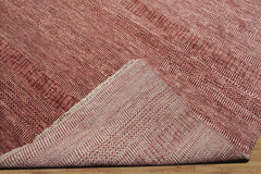 Raspberry Hand-Knotted Contemporary Tibetan Wool & Bamboo Silk LoomBloom Area Rug in Various Sizes