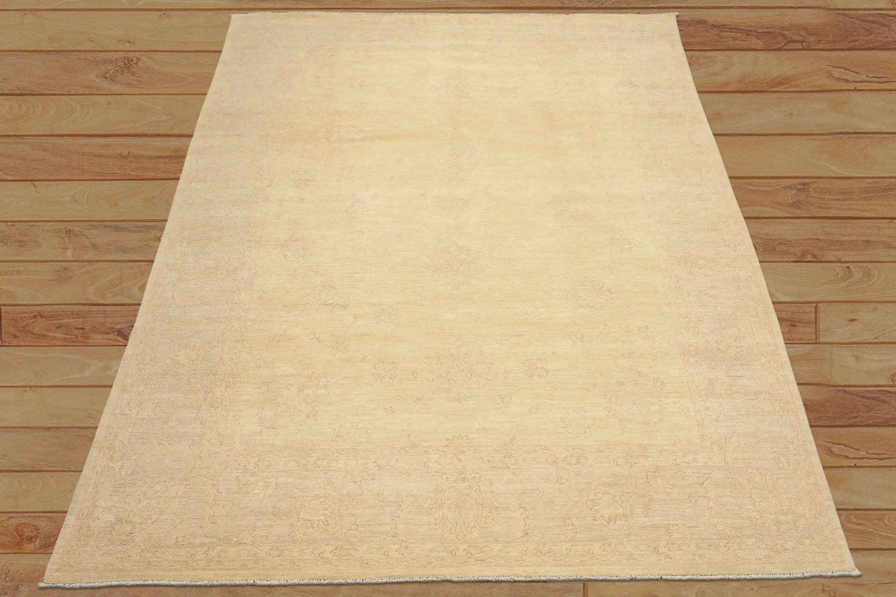 9x12 Ivory, Gray, Taupe Color Hand Knotted Peshawar Wool Transitional Oriental Rug