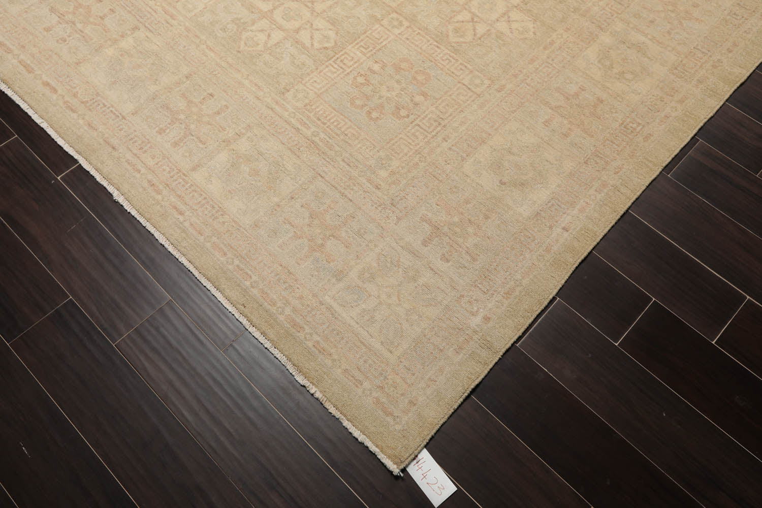 9x12 Beige, Gray, Taupe Color Hand Knotted Antique Reproduction 100% Wool Traditional Oriental Rug