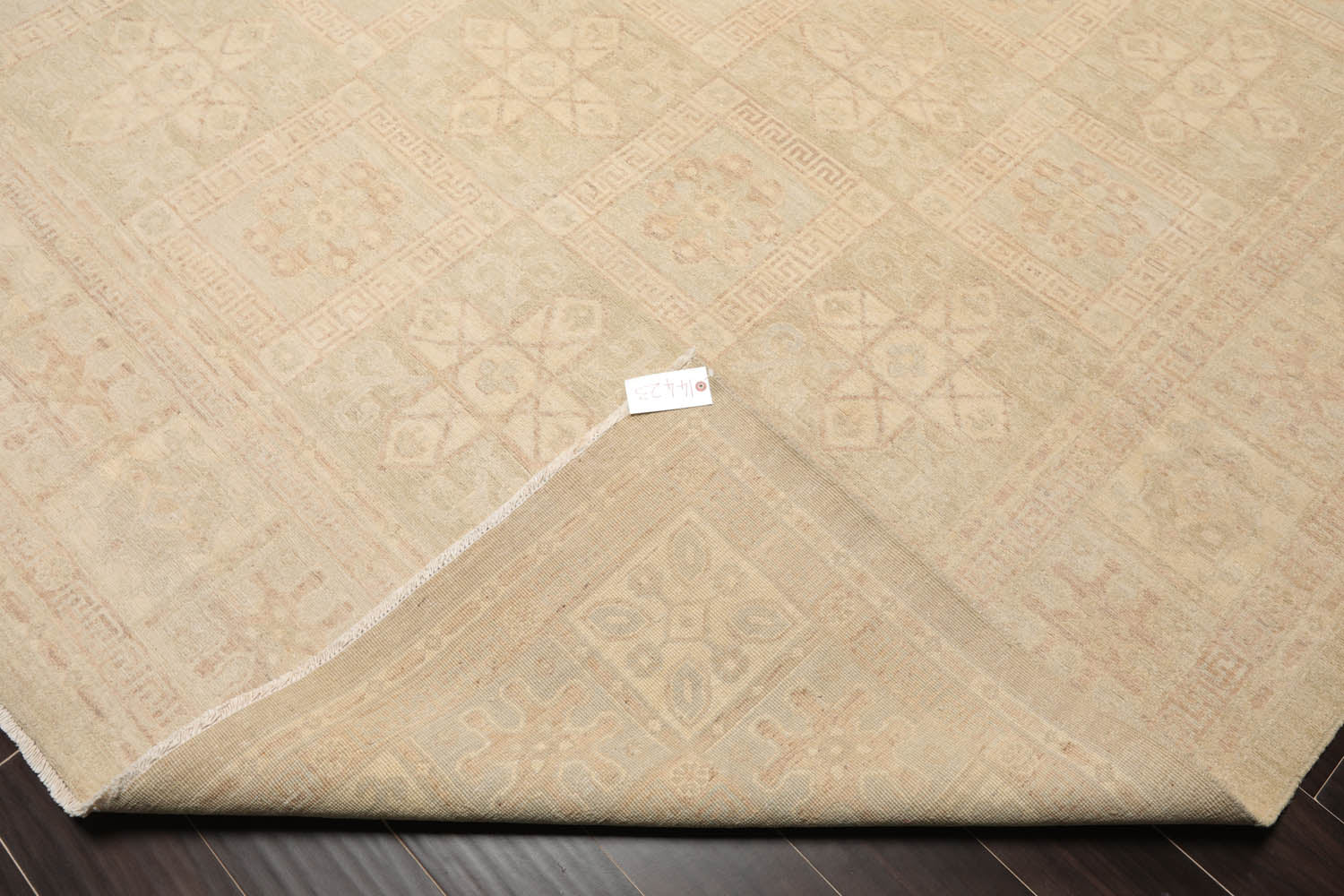 9x12 Beige, Gray, Taupe Color Hand Knotted Antique Reproduction 100% Wool Traditional Oriental Rug