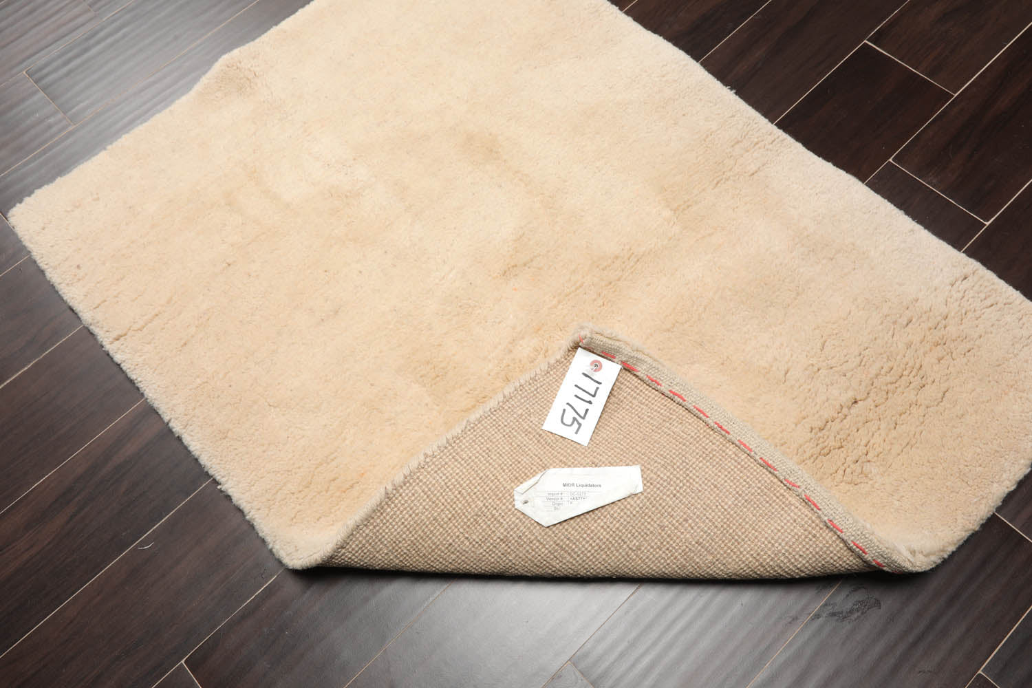 2x3 Ivory, , Color Hand Knotted All-Over 100% Wool Modern Oriental Rug