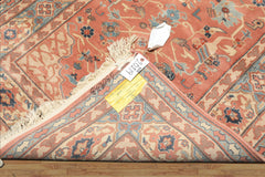 4x6 Blush, Turquoise, Beige Color Hand Knotted Heriz New Zealand Wool Traditional Oriental Rug