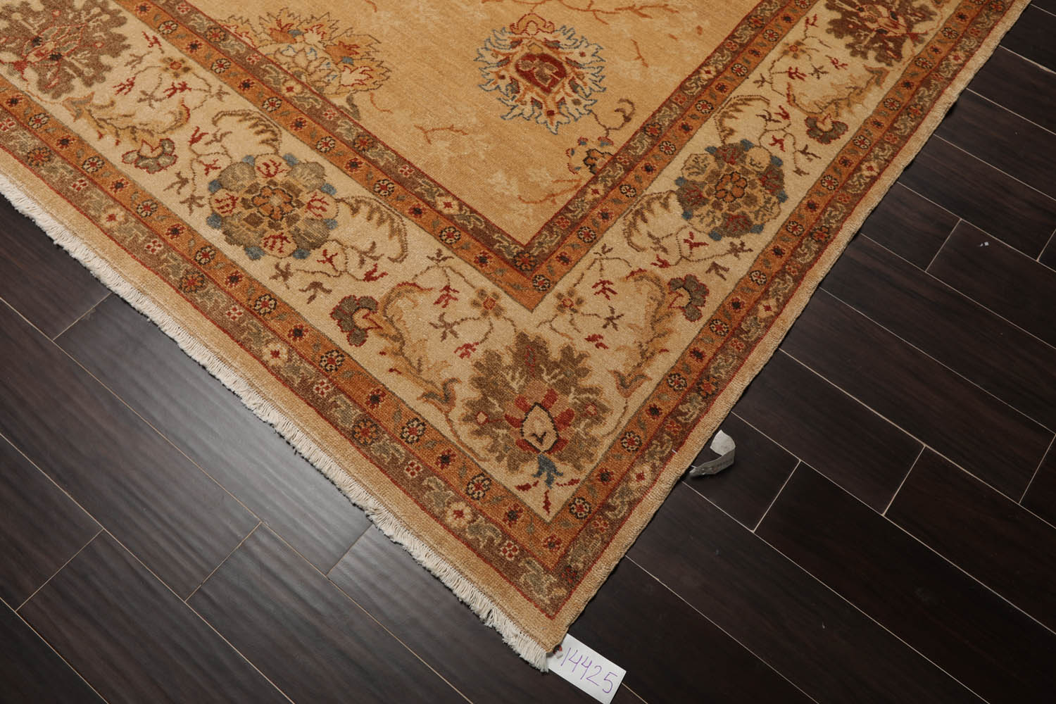 9x12 Tan, Beige, Gray Color Hand Knotted All-Over 100% Wool Traditional-Persian/Oriental Oriental Rug