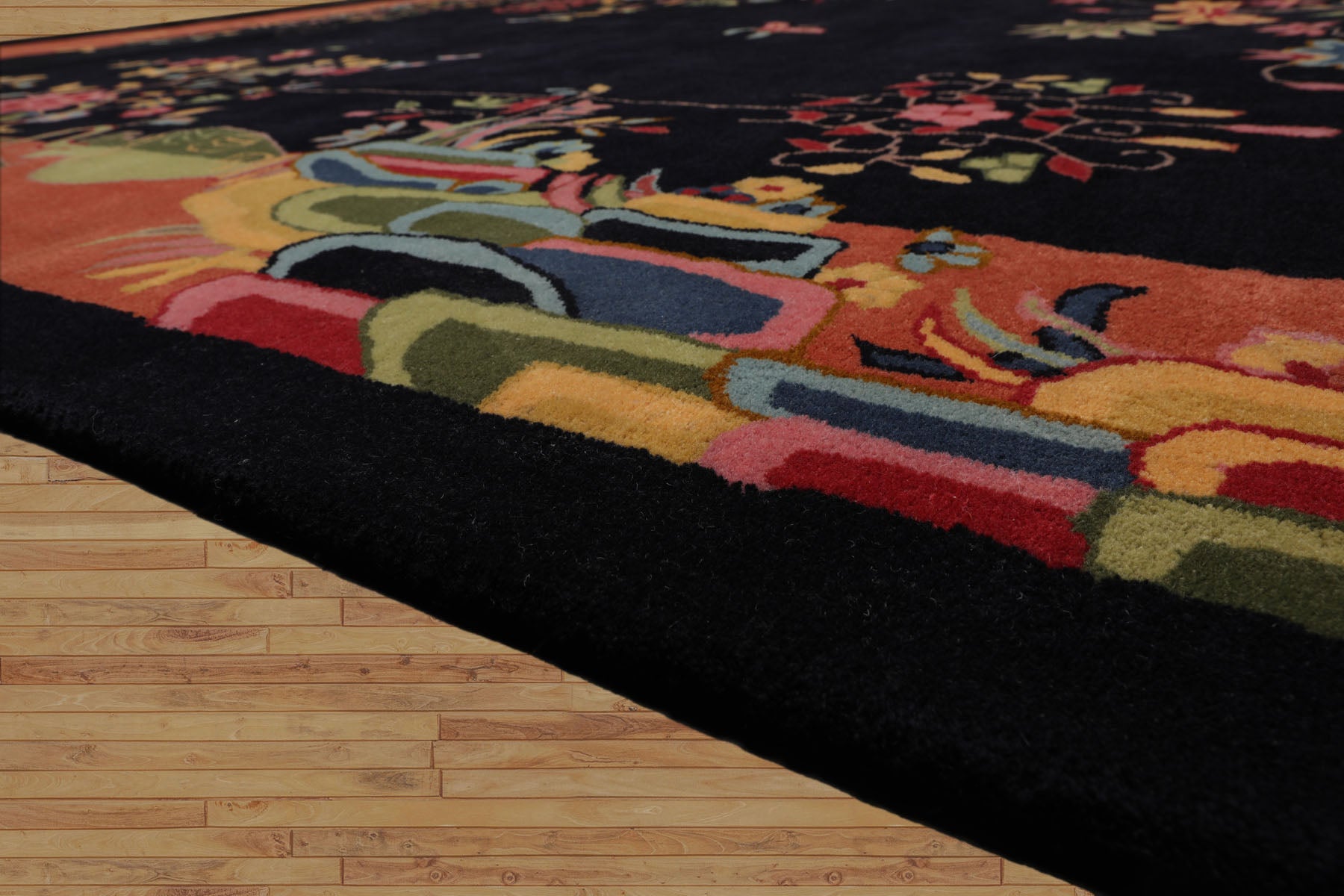 Multi Size Multi Color Chinese Art Deco New Zealand Wool Hand Tufted Oriental Area Rug