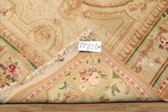 4x6 Beige, Tan, Brown Color Hand Knotted French Aubusson Savonnerie Wool Traditional Oriental Rug
