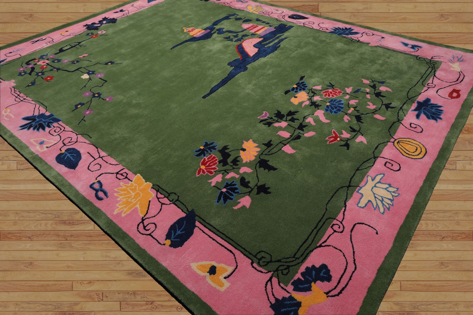 Multi Size Multi Color Chinese Art Deco New Zealand Wool Hand Tufted Oriental Area Rug