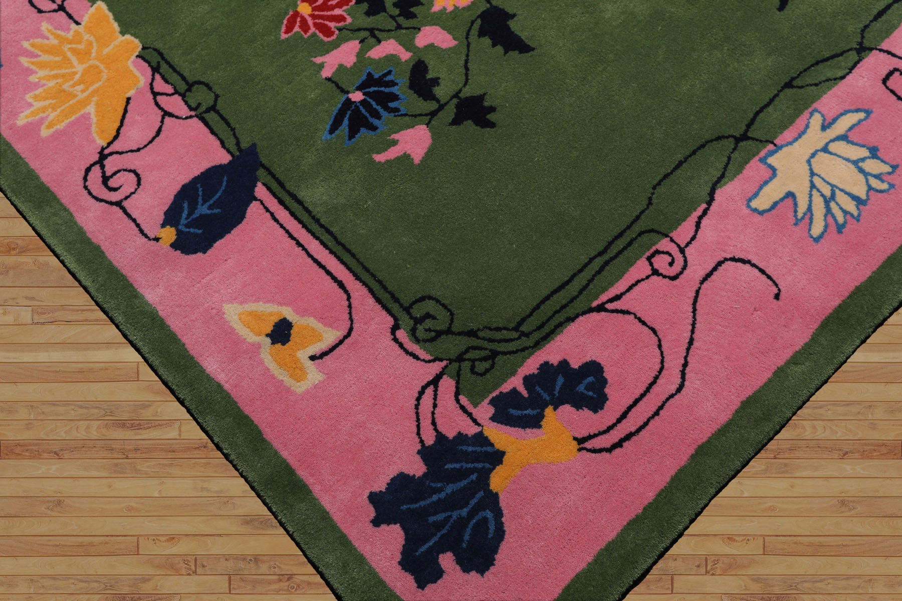 Multi Size Multi Color Chinese Art Deco New Zealand Wool Hand Tufted Oriental Area Rug