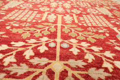 9x12 Rust, Ivory, Gold Color Hand Knotted All-Over 100% Wool Traditional-Persian/Oriental Oriental Rug