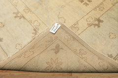 9x12 Beige, Celadon, Olive Color Hand Knotted Oushak Wool Transitional Oriental Rug