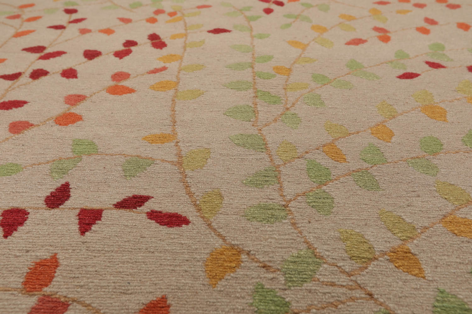 8x10 Beige, Orange, Rust Color Hand Knotted Floral 100% Wool Transitional Oriental Rug