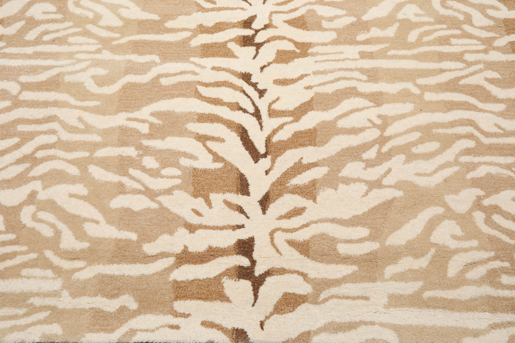 Multi Size Ivory Beige Brown Color Hand Tufted Animal Print 100% Wool Modern Oriental Rug