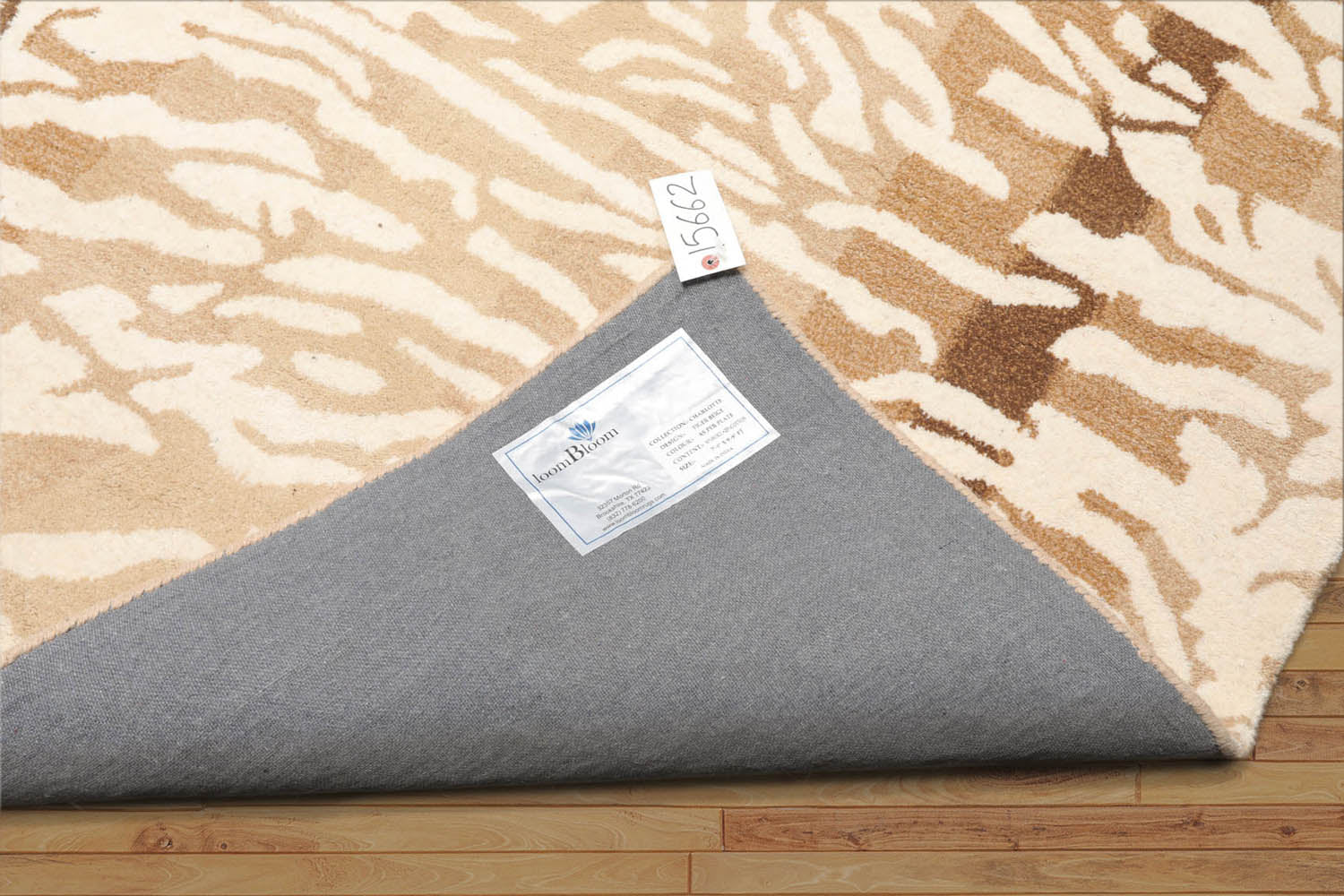 Multi Size Ivory Beige Brown Color Hand Tufted Animal Print 100% Wool Modern Oriental Rug