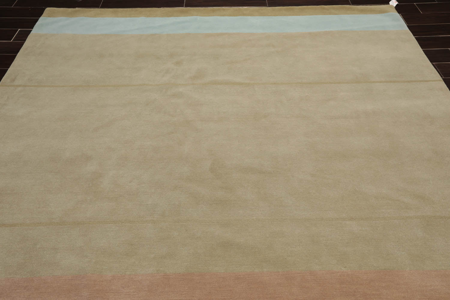 8x10 Multi, Taupe, Blue Color Hand Knotted Tibetan 100% Wool Modern Oriental Rug