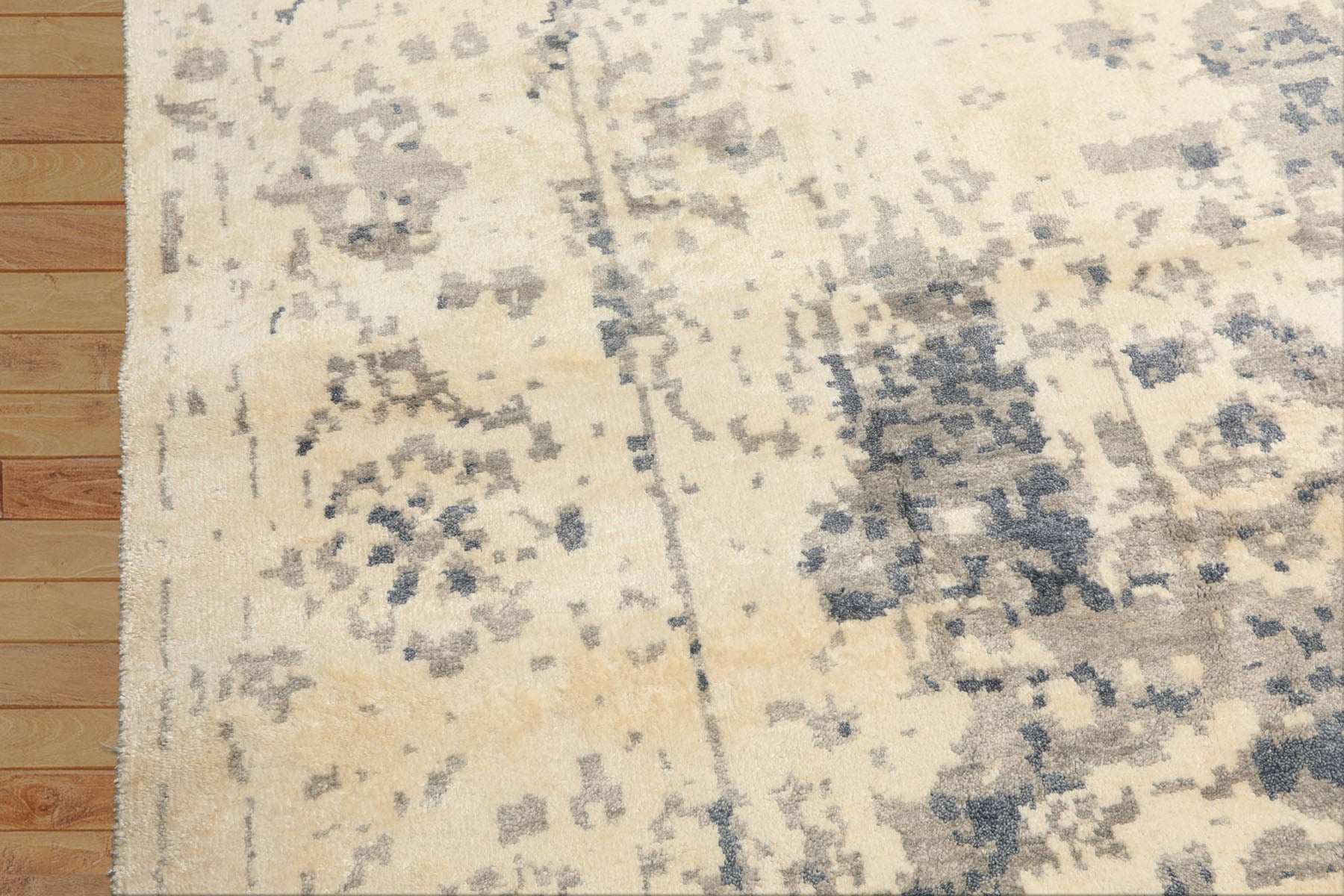 9x12 Taupe, Ivory, Gray Color Hand Knotted Oushak Bamboo Silk Transitional Oriental Rug