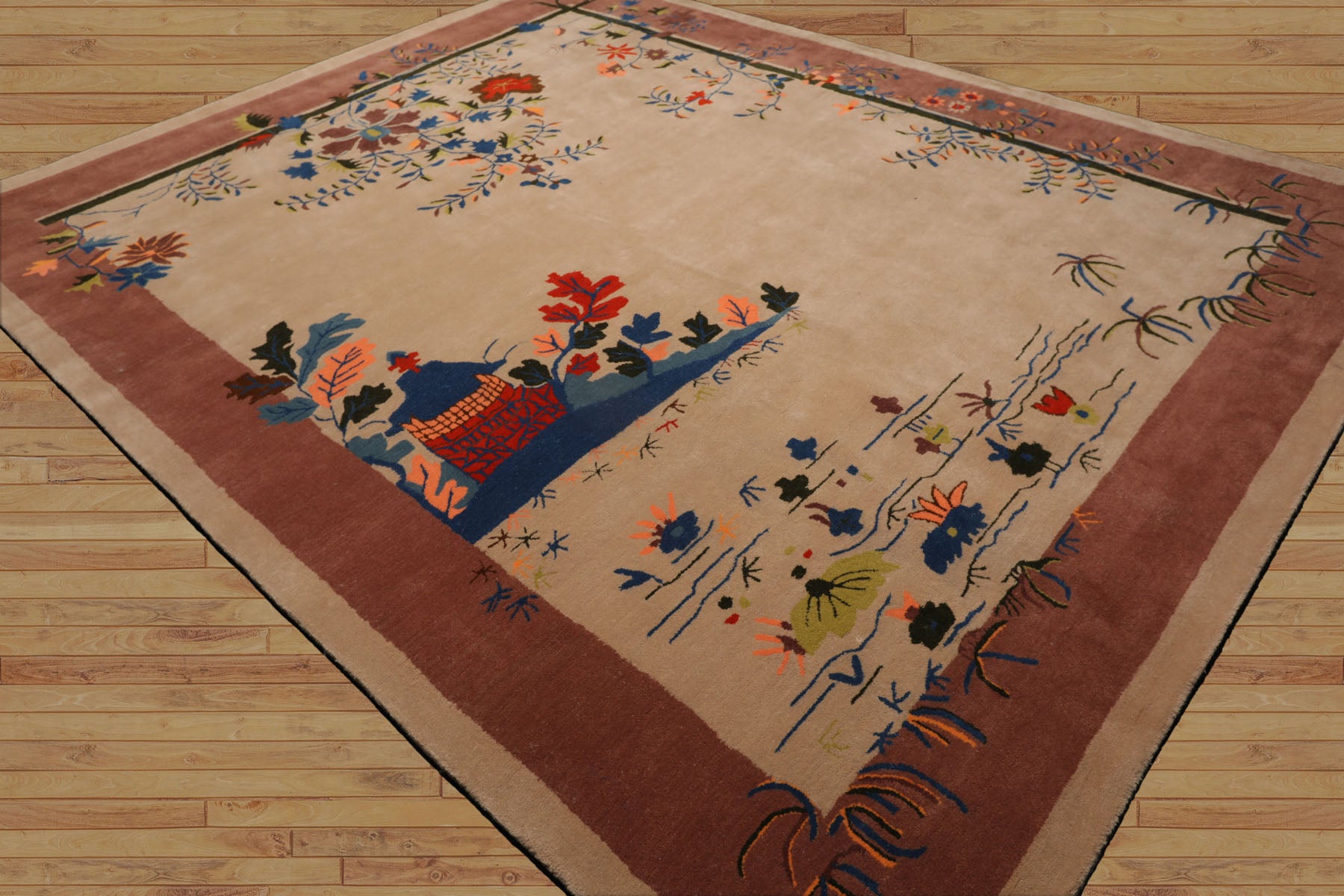 Multi Size Multi Color Chinese Art Deco New Zealand Wool Hand Tufted Oriental Area Rug