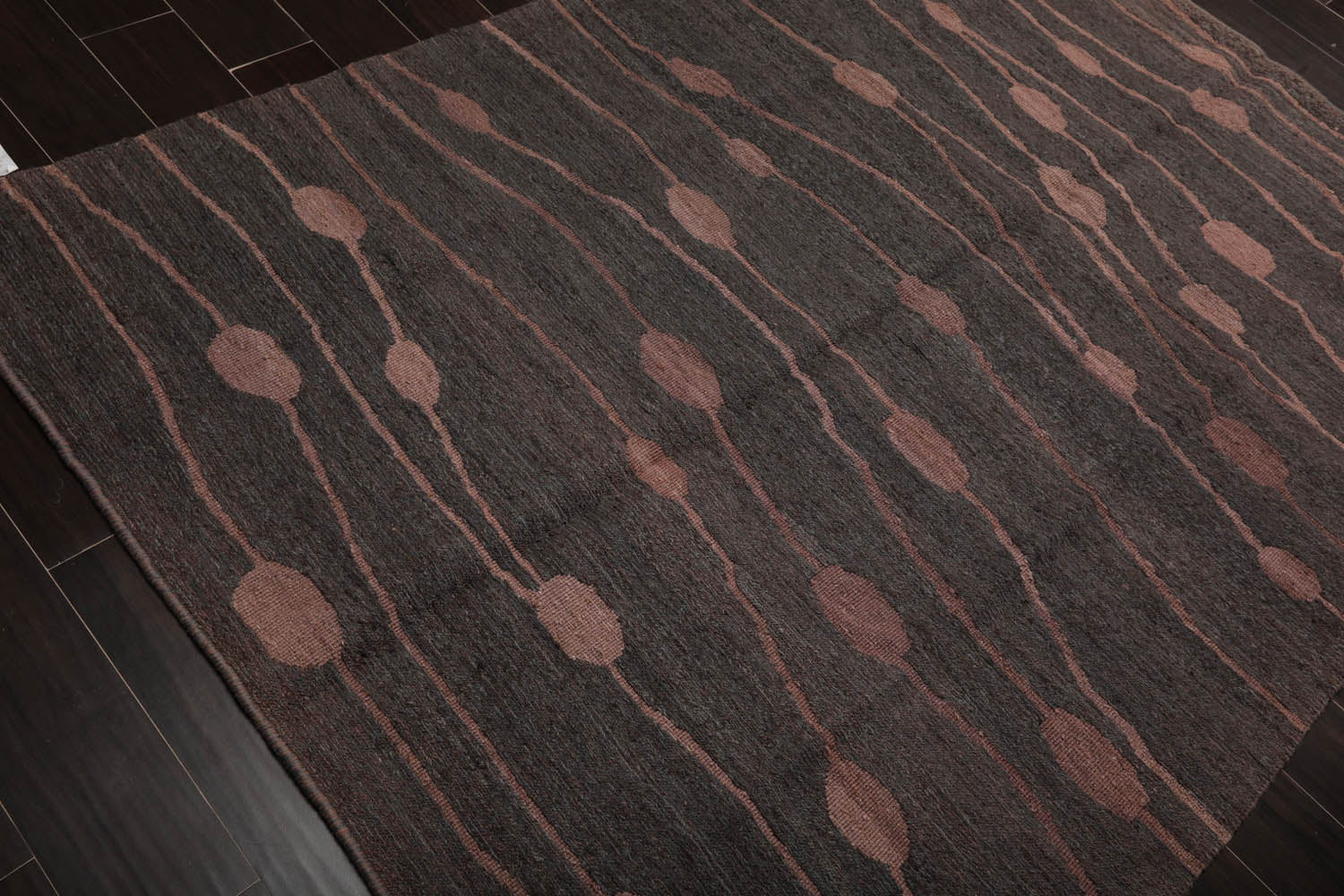 5x7 Tone on Tone Copper, , Color Hand Woven All-Over 100% Wool Modern Oriental Rug