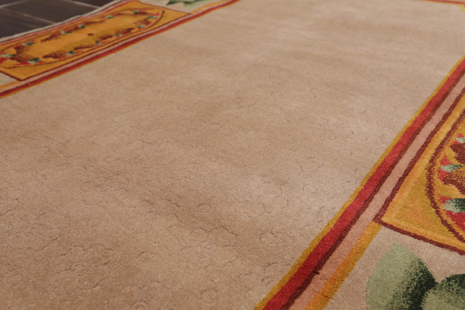 3x5 Taupe, Gold, Aqua Color Hand Knotted Floral 100% Wool Traditional-Persian/Oriental Oriental Rug