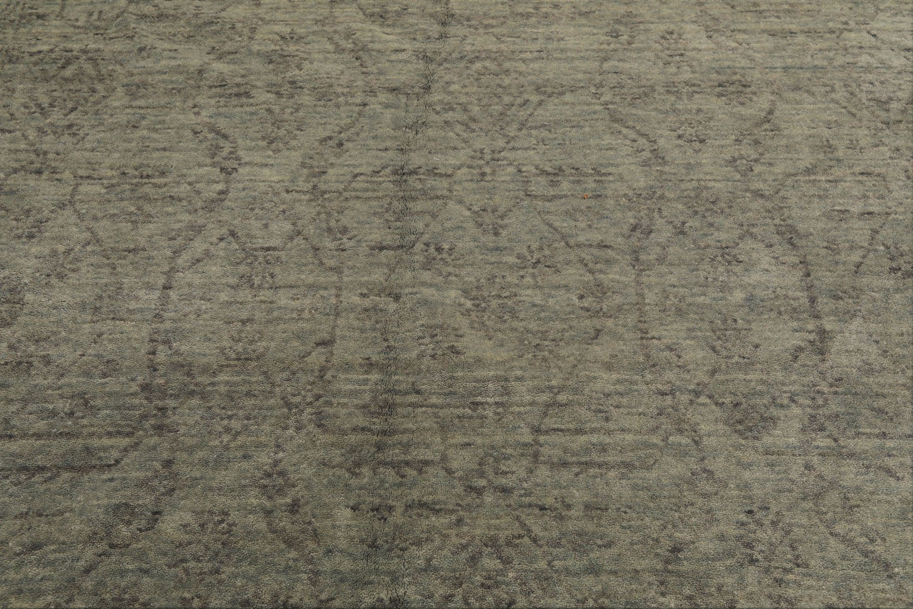 8x10 Celadon, Gray, Color Hand Loomed Tibetan Wool Transitional Oriental Rug