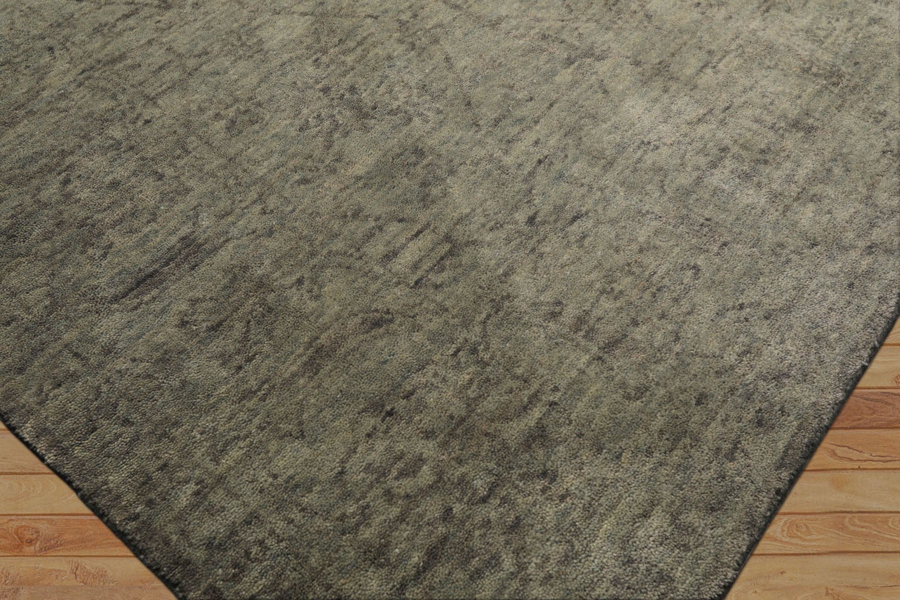 8x10 Celadon, Gray, Color Hand Loomed Tibetan Wool Transitional Oriental Rug