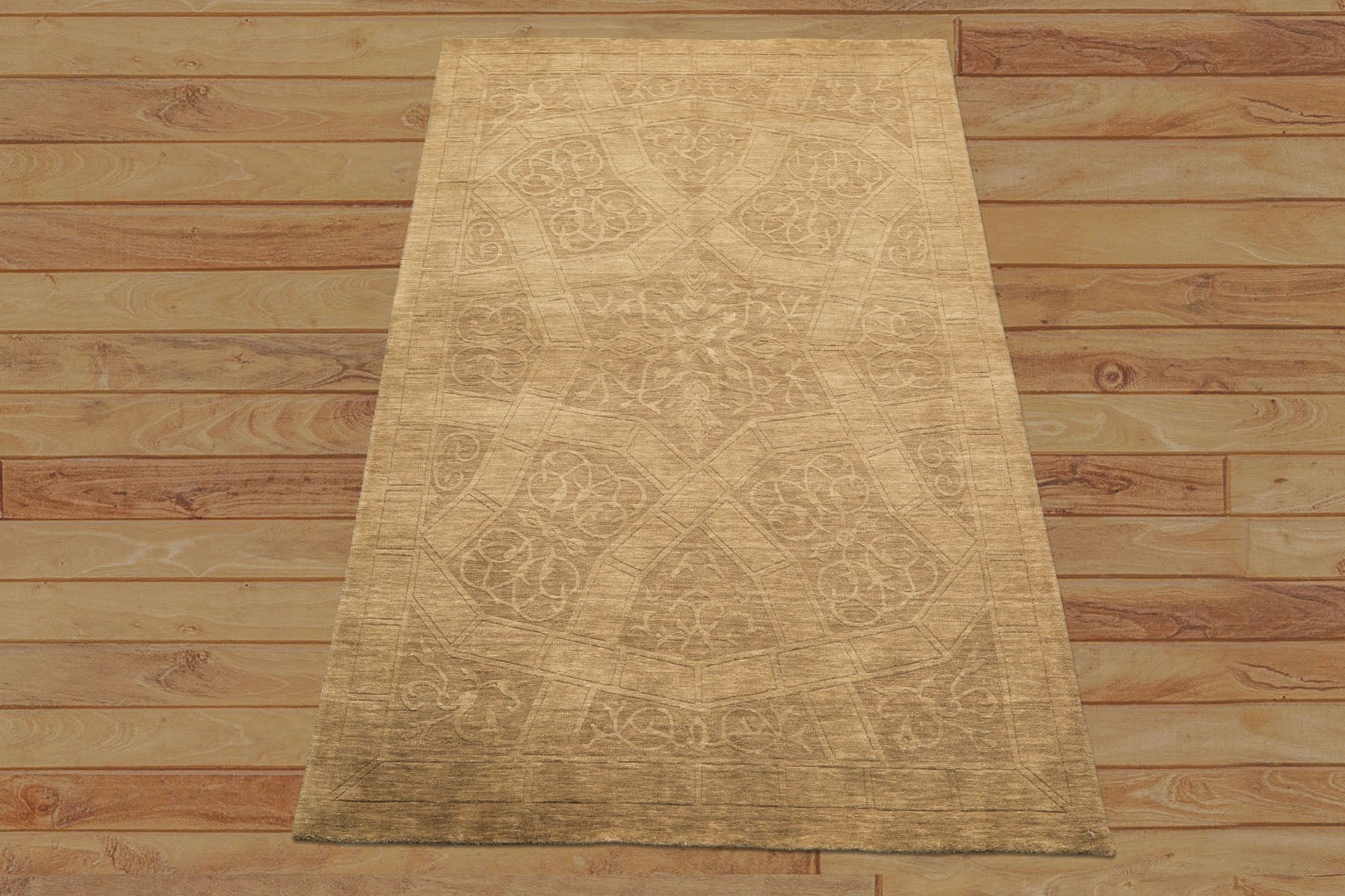 5x8 Olive, Green, Color Hand Loomed Tibetan Wool Modern & Contemporary Oriental Rug