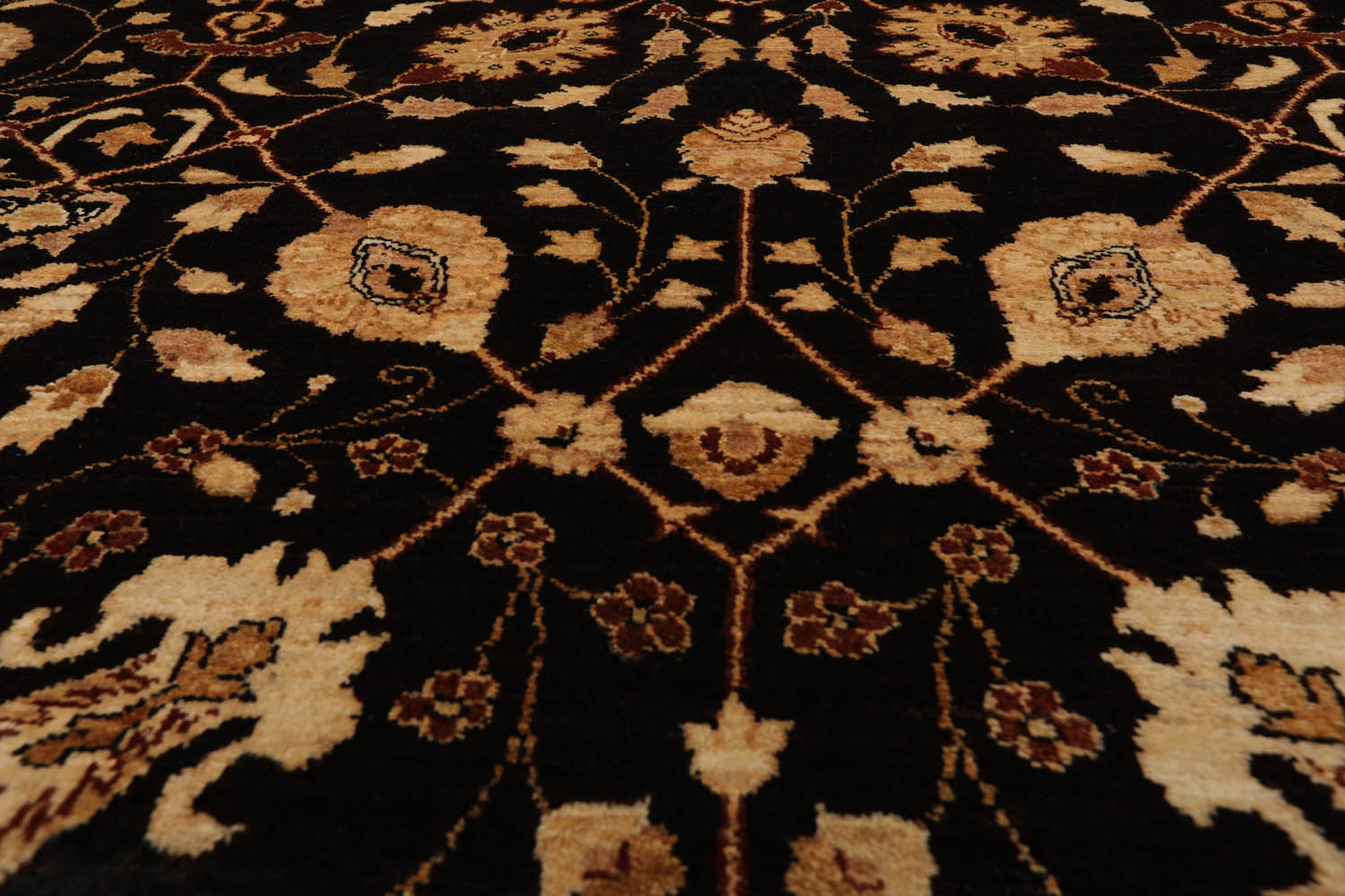 9x12 Brown, Caramel, Beige Color Hand Knotted All-Over 100% Wool Traditional-Persian/Oriental Oriental Rug