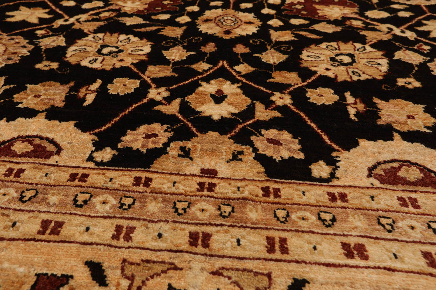 9x12 Brown, Caramel, Beige Color Hand Knotted All-Over 100% Wool Traditional-Persian/Oriental Oriental Rug