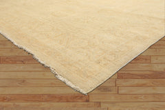 8x10 Beige, Tan, Celadon Color Hand Knotted Oushak Wool Transitional Oriental Rug