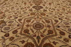 8x10 Beige, Brown, Sage Color Hand Knotted All-Over 100% Wool Traditional-Persian/Oriental Oriental Rug
