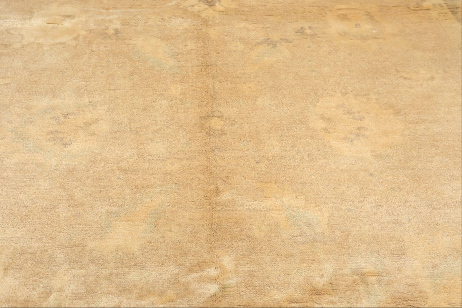 8x10 Beige, Taupe, Celadon Color Hand Knotted Oushak New Zealand Wool Transitional Oriental Rug