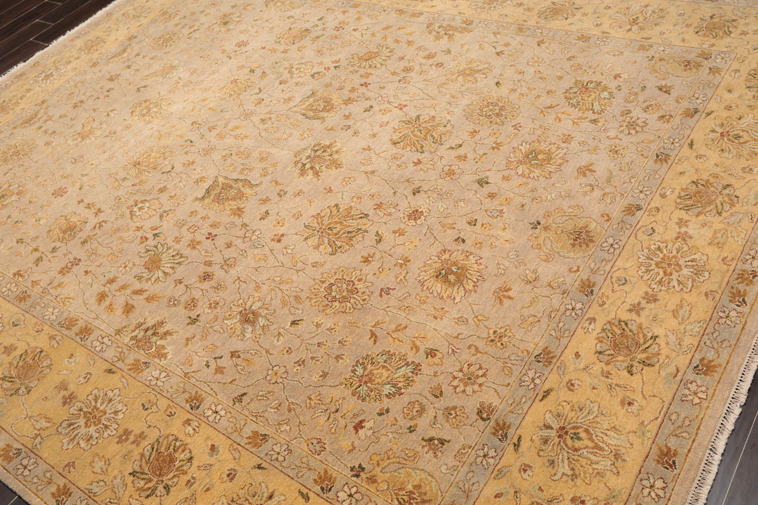 8x10 Taupe, Caramel, Beige Color Hand Knotted All-Over 100% Wool Traditional-Persian/Oriental Oriental Rug