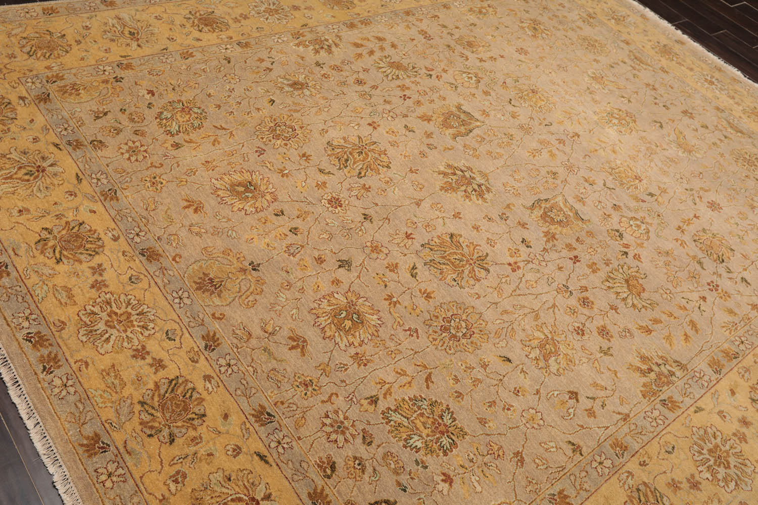 8x10 Taupe, Caramel, Beige Color Hand Knotted All-Over 100% Wool Traditional-Persian/Oriental Oriental Rug