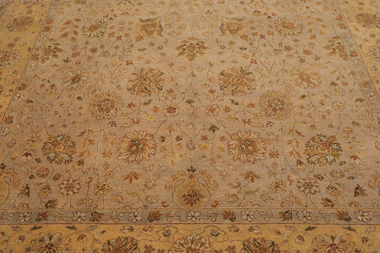 8x10 Taupe, Caramel, Beige Color Hand Knotted All-Over 100% Wool Traditional-Persian/Oriental Oriental Rug