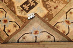 8x10 Beige, Gold, Sage Color Hand Knotted Tibetan Wool Modern & Contemporary Oriental Rug