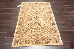 3x5 Tan, Brown, Gray Color Hand Tufted Oriental New Zealand Wool & Silk||Wool||Silk Traditional Oriental Rug