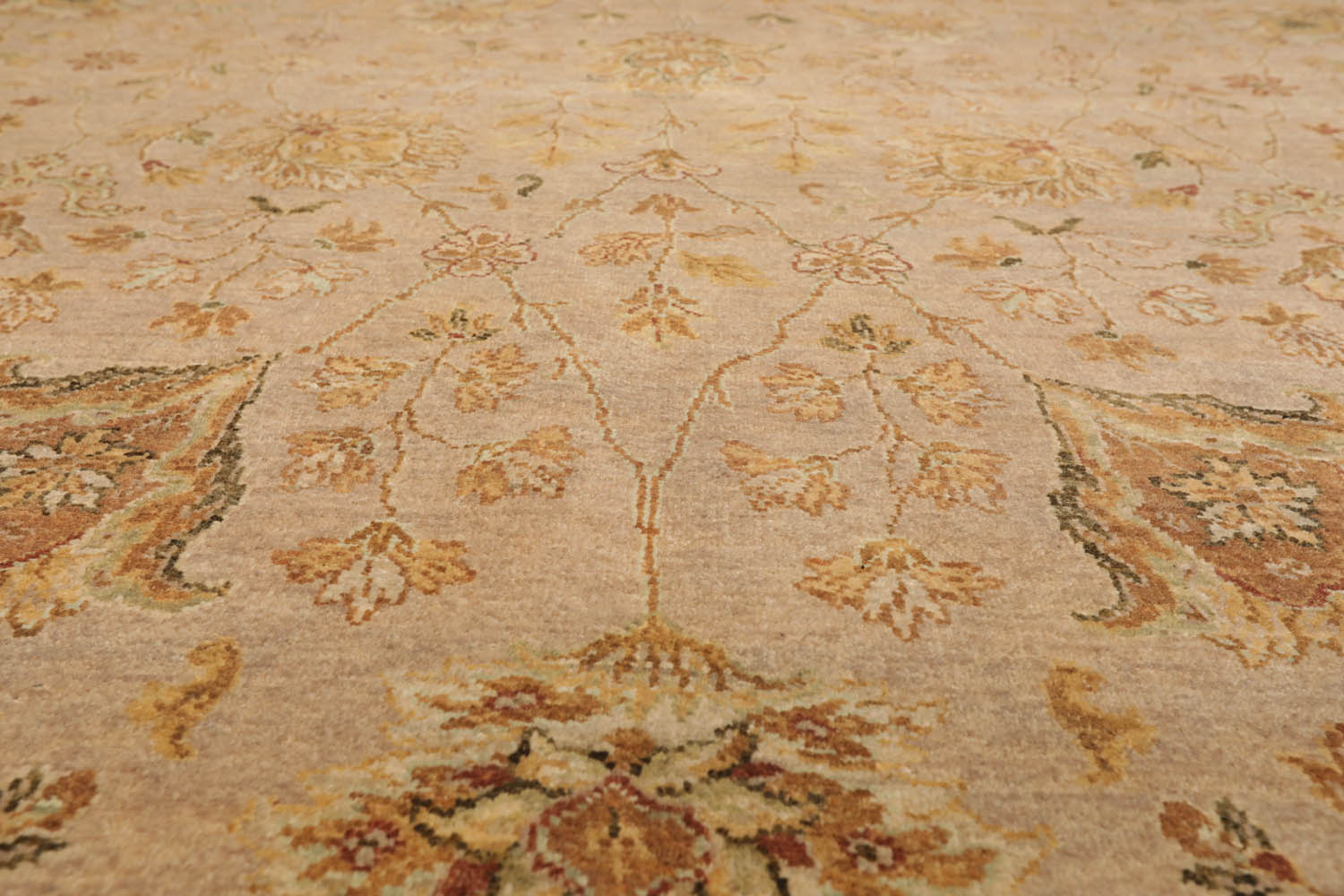 8x10 Taupe, Caramel, Beige Color Hand Knotted All-Over 100% Wool Traditional-Persian/Oriental Oriental Rug