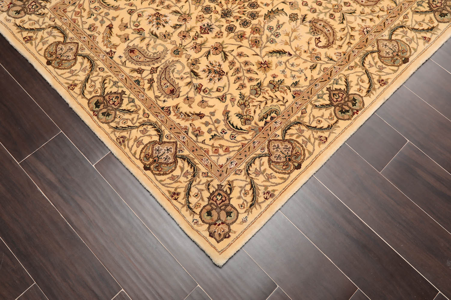 3x5 Tan, Brown, Gray Color Hand Tufted Oriental New Zealand Wool & Silk||Wool||Silk Traditional Oriental Rug