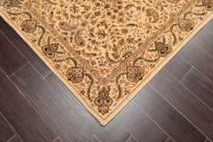 3x5 Tan, Brown, Gray Color Hand Tufted Oriental New Zealand Wool & Silk||Wool||Silk Traditional Oriental Rug