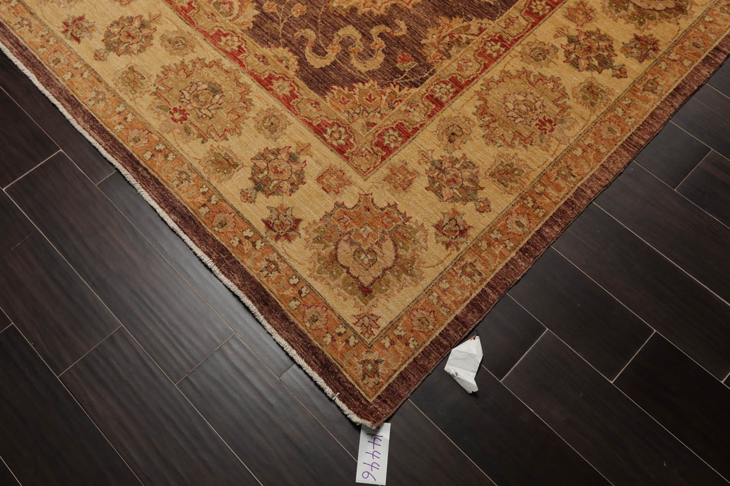 9x12 Aubergine, Gold, Rust Color Hand Knotted All-Over 100% Wool Traditional Oriental Rug