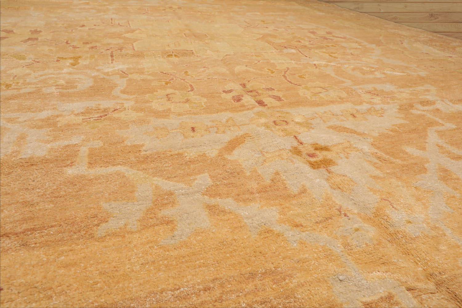 10x14 Pale Peach, Beige, Rust Color Hand Knotted All-Over 100% Wool Traditional Oriental Rug