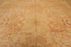 10x14 Pale Peach, Beige, Rust Color Hand Knotted All-Over 100% Wool Traditional Oriental Rug