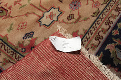 10x14 Rouge, Mint, Tan Color Hand Knotted All-Over 100% Wool Traditional Oriental Rug