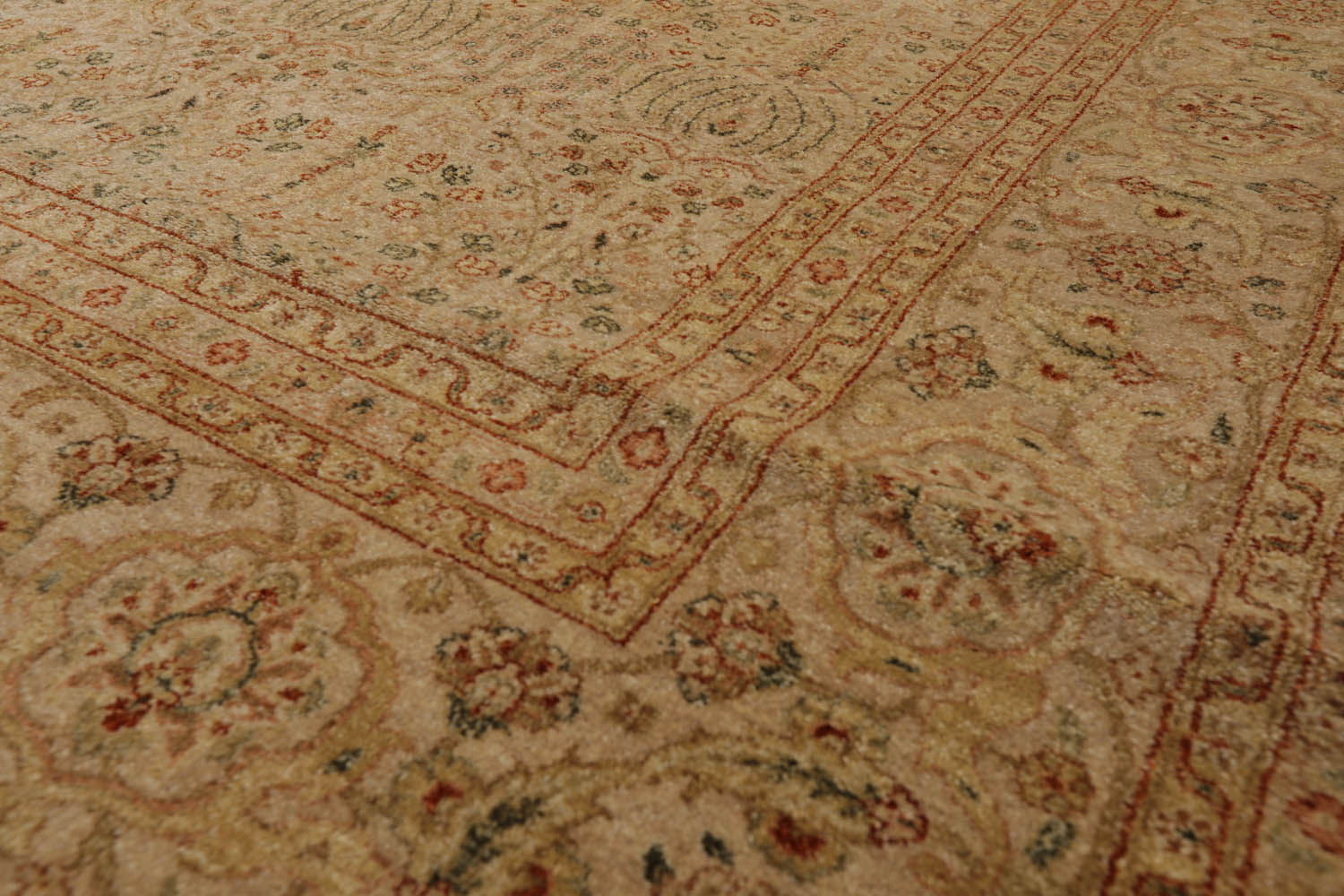 9x12 Beige, Tan, Rust Color Hand Knotted All-Over 100% Wool Traditional-Persian/Oriental Oriental Rug