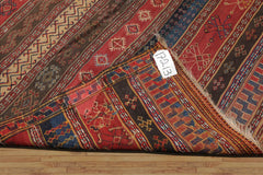Palace Rust, Brown, Navy Color Hand Woven All-Over 100% Wool Traditional Oriental Rug