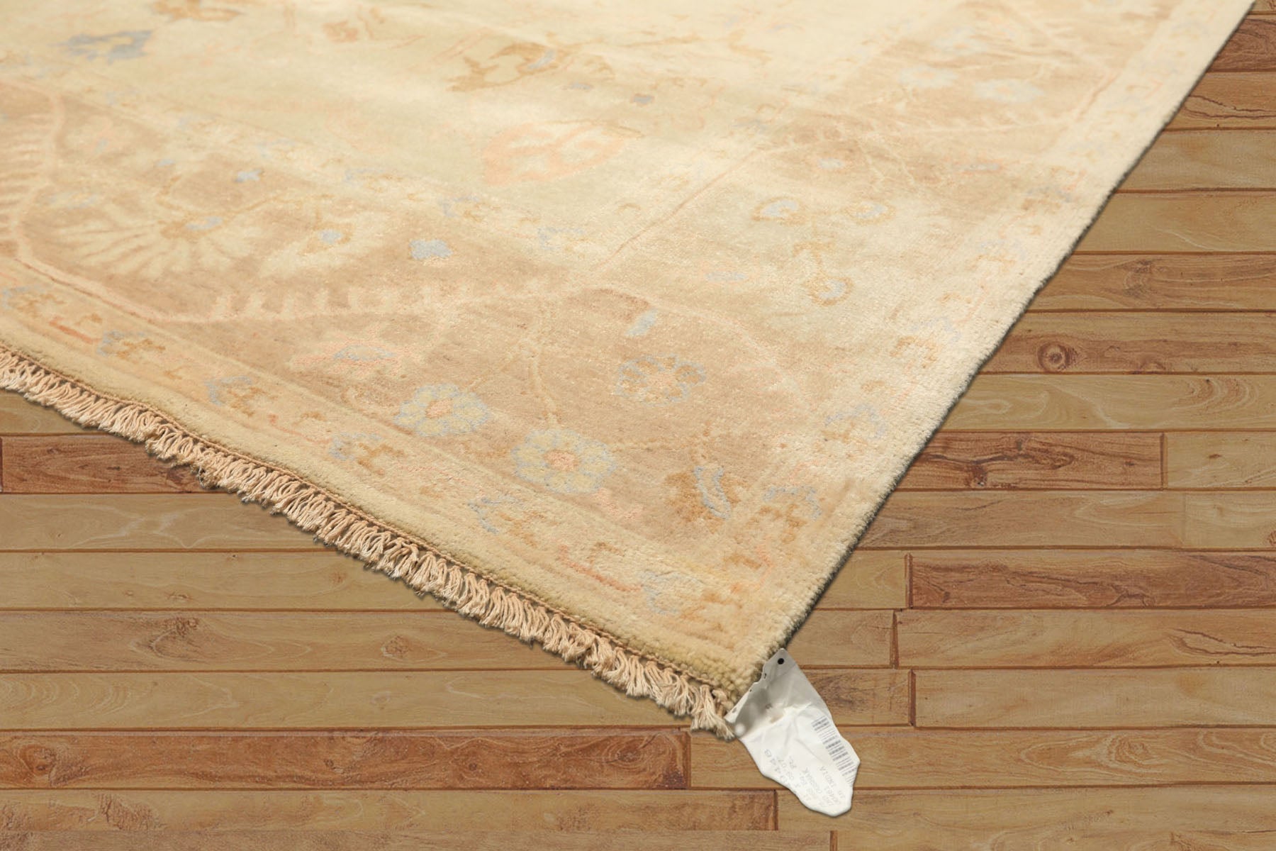 8x10 Beige, Taupe, Blush Color Hand Knotted Washed out New Zealand Wool Transitional Oriental Rug