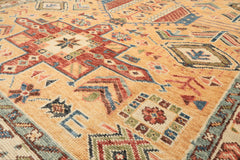 8x10 Peach, Ivory, Rust Color Hand Knotted Oushak Wool Traditional Oriental Rug