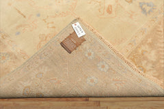 8x10 Beige, Taupe, Blush Color Hand Knotted Washed out New Zealand Wool Transitional Oriental Rug
