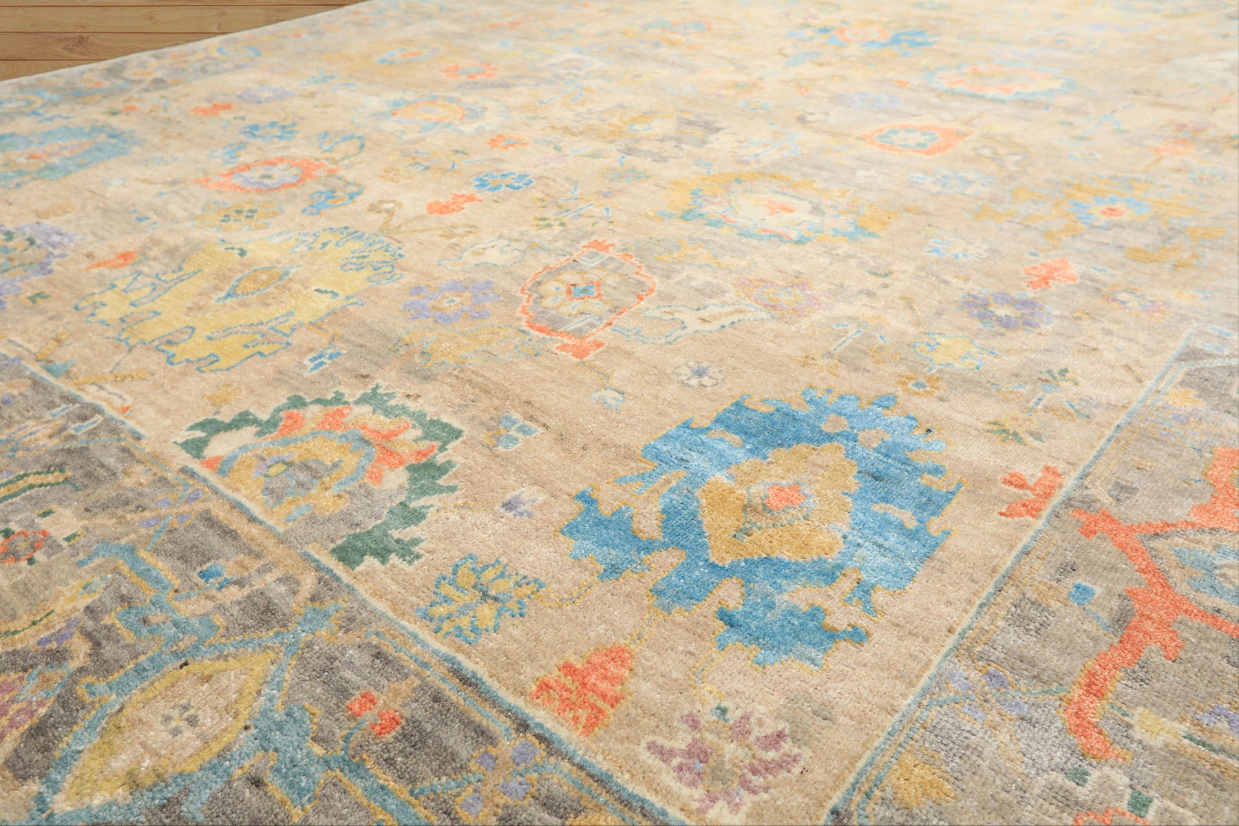 8x10 Taupe, Beige, Gray Color Hand Knotted Oushak Wool Arts & Crafts Oriental Rug