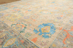 8x10 Taupe, Beige, Gray Color Hand Knotted Oushak Wool Arts & Crafts Oriental Rug
